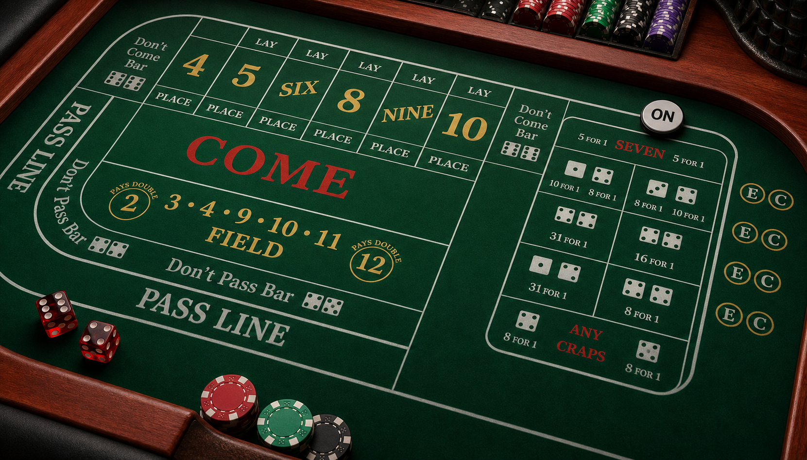 Craps table